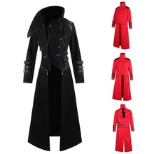 OEAK осень-зима мужской Готический стимпанк Тренч с капюшоном парка костюм для вечеринки пиджак-фрак джентльмен Ретро банкет