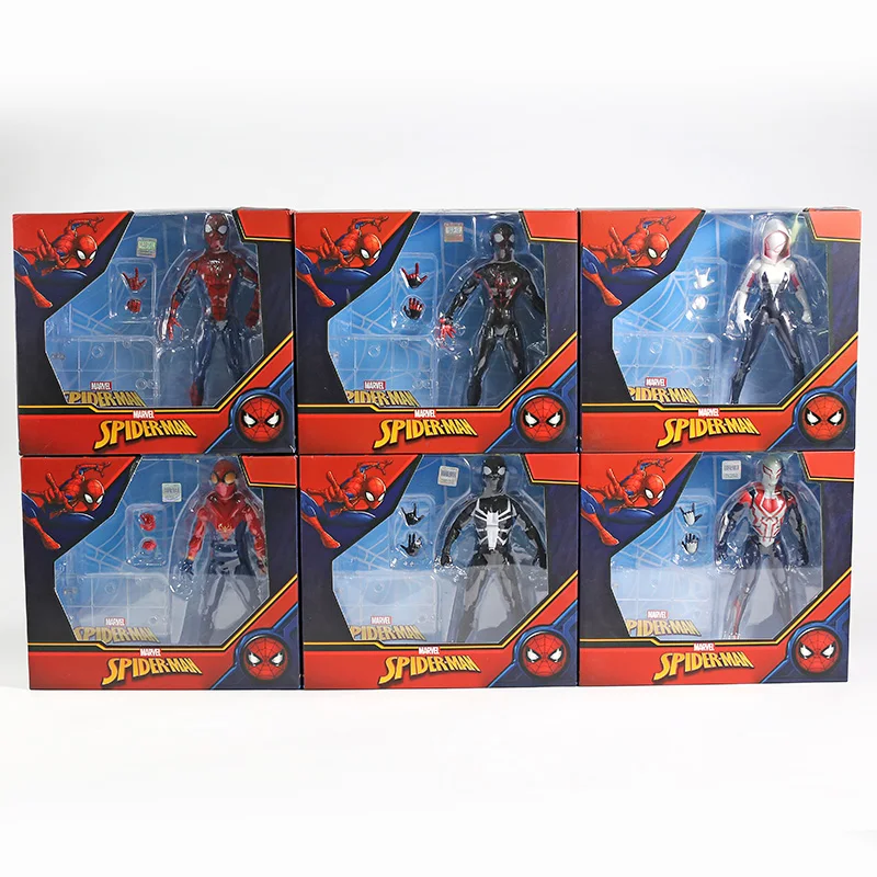 

Marvel Toy Spiderman Into The Spider Verse Cartoon Action Figure Miles Morales Gwen 2099 Doll Toys