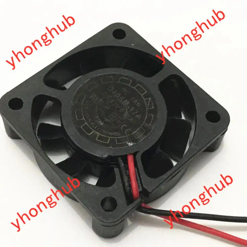 Y.L вентилятор D40SM 12A DC 12V 0.08A 40x40x10 мм 2 провод Сервер охлаждения|fan dc|fan dc 12vdc fan 12v |
