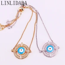 8 шт модный микро-паве украшения cz круглые браслеты Регулируемые скользящие цепи браслет