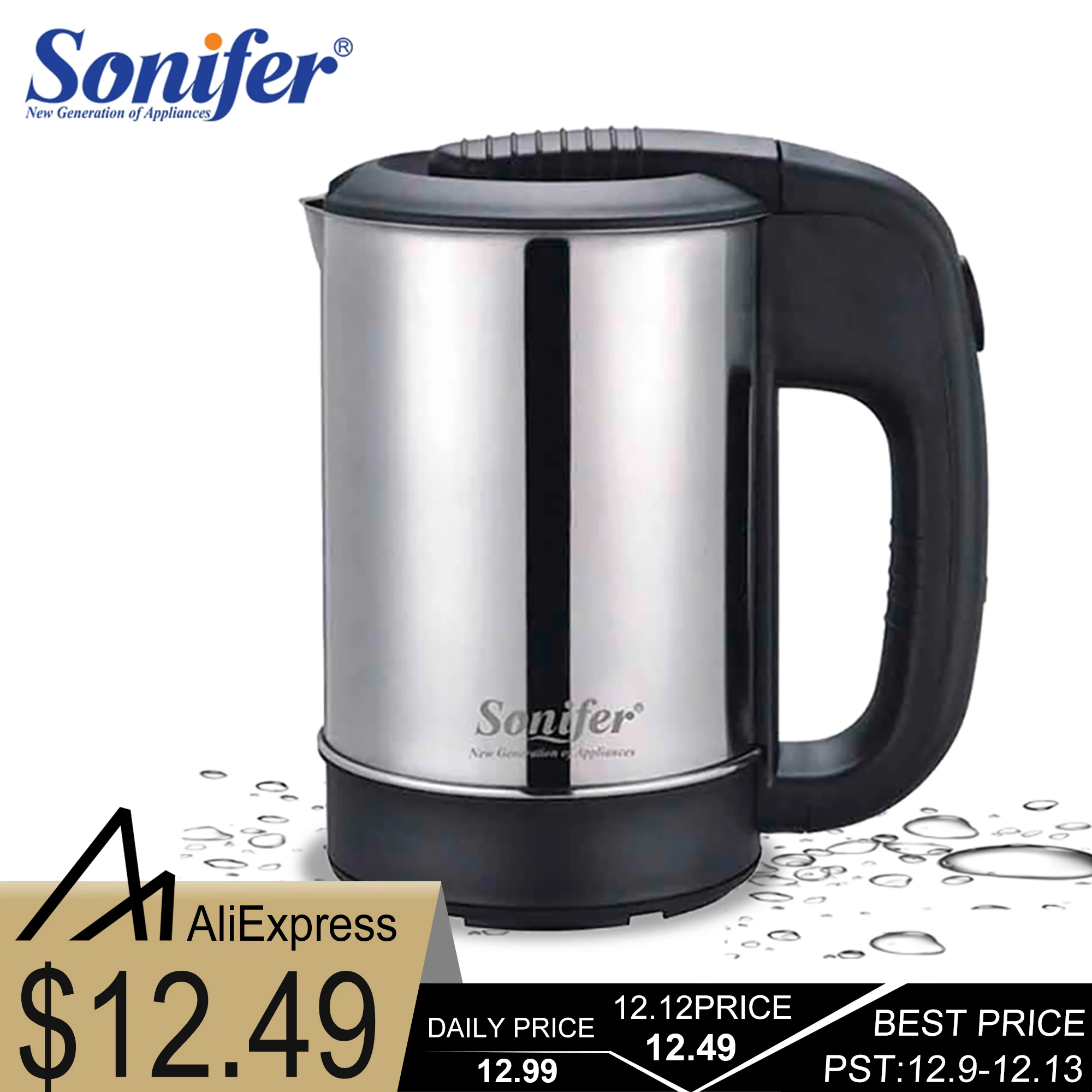 Ceny 0.5L Mini czajnik elektryczny ze stali nierdzewnej 1000W Portable Travel bojler na wodę Pot Sonifer