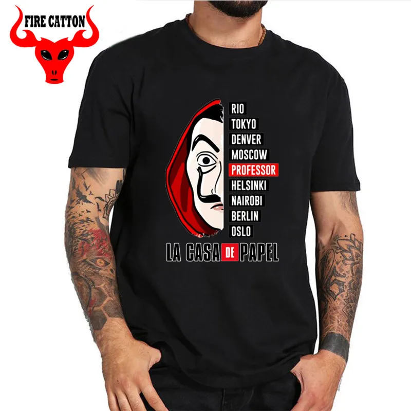 ТВ серия Camiseta la casa de papel футболки homme Bella Ciao el Prospect hombre Money heist футболка Paper of house |