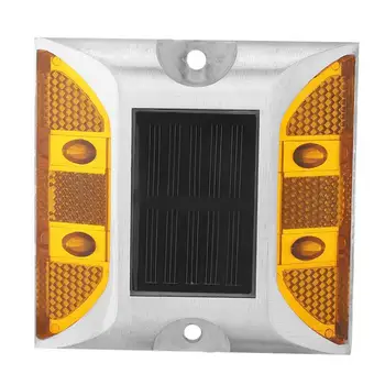 

Casting Aluminum Road Stud Light Outdoor Solar Powered Lamp for Pathway Road Outdoor Solar Lamp yellow