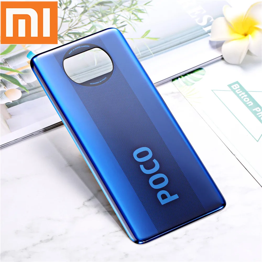 for POCO X3 Pro Official Case Battery Housing Door coque For Xiaomi Poco NFC 8 6.67&quot Back PC Cover Replacement Part Cases | Мобильные