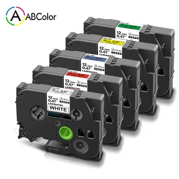 

A ABColor Label Tape For Brother TZe-231 Tape tz431 TZe531 Tz631 TZe731 Laminated TZe Tape 5 PK For Brother P touch Label Maker