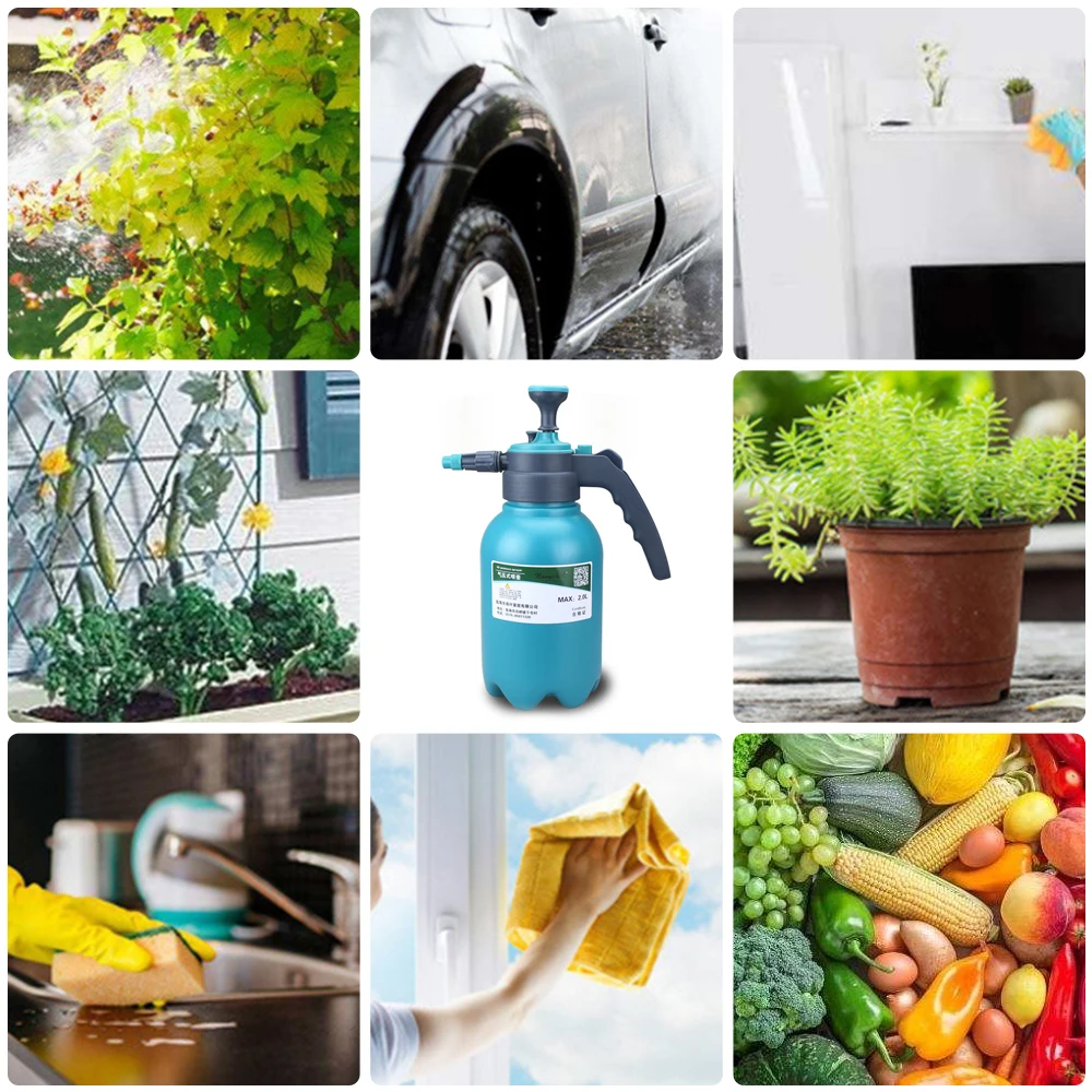 1.5L/2L Hand Pressure Sprayer Bottle Garden Spray Bottle Plant Irrigation Watering Can Sprayer Adjustable Nozzle He*1-3