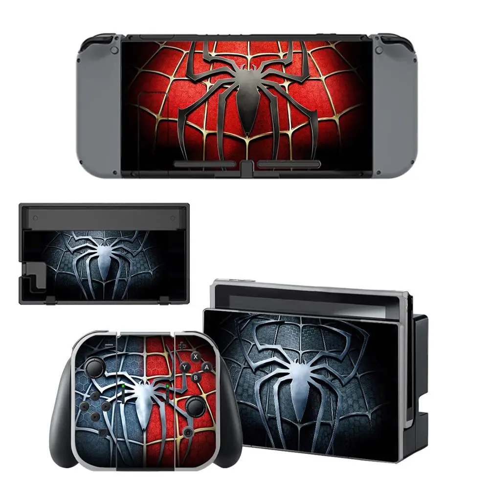 

Vinyl Skin Decal Spiderman Skins Protector Stickers for Nintendo Switch NS Console & Controller Cover Sticker