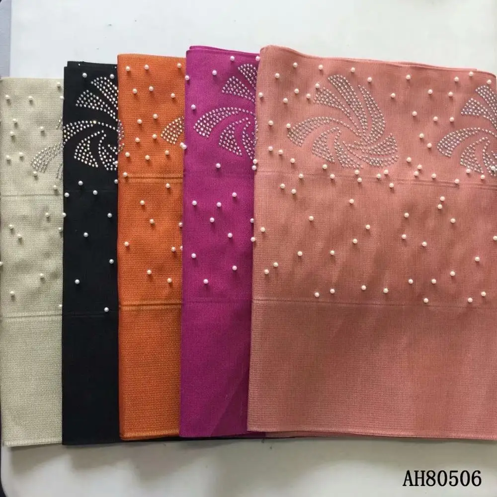 Горячая Распродажа Африканский головной под традиционное платье aso oke headtie с бисером кружевной ткани в нигерийском стиле геле Африканский тюрбан упаковочная машина используется для вечерние 2 шт./компл