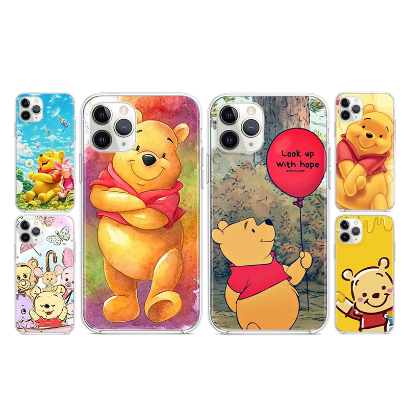 Винни Пух для Apple iPhone 13 12 11 SE XS XR X 7 8 6 5 S mini Plus Pro MAX 2020 мягкий прозрачный чехол