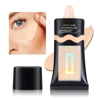 

Long-lasting Waterproof Liquid Foundation Oil Control Concealer Isolation Brighten Skin Tone Soft Liquid Foundation