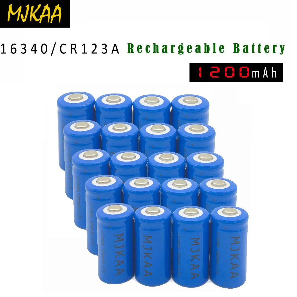 2019 10/20 шт 16340 CR123A 3 7 V 1200mAh литий ионные аккумуляторы|Перезаряжаемые батареи| |