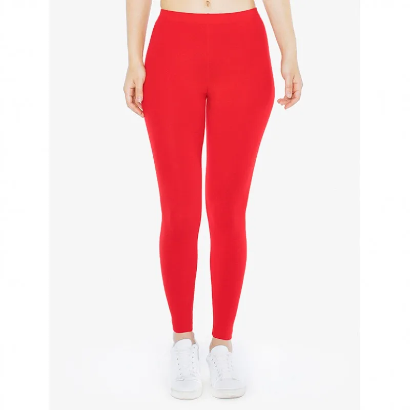 Plus Size Women Leggings 4XL Faux cotton Jeggings Candy Colors Fitness Legging Large Black Stretch Skinny Pencil Pants Trousers - Цвет: Красный