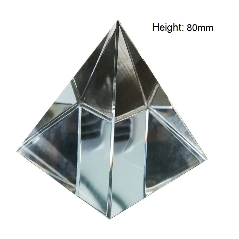 80mm/100mm prisma piramide di vetro ottico strumenti di esperimento ottico  di alta qualità poliedro studio fisico decorazioni in cristallo regalo -  AliExpress