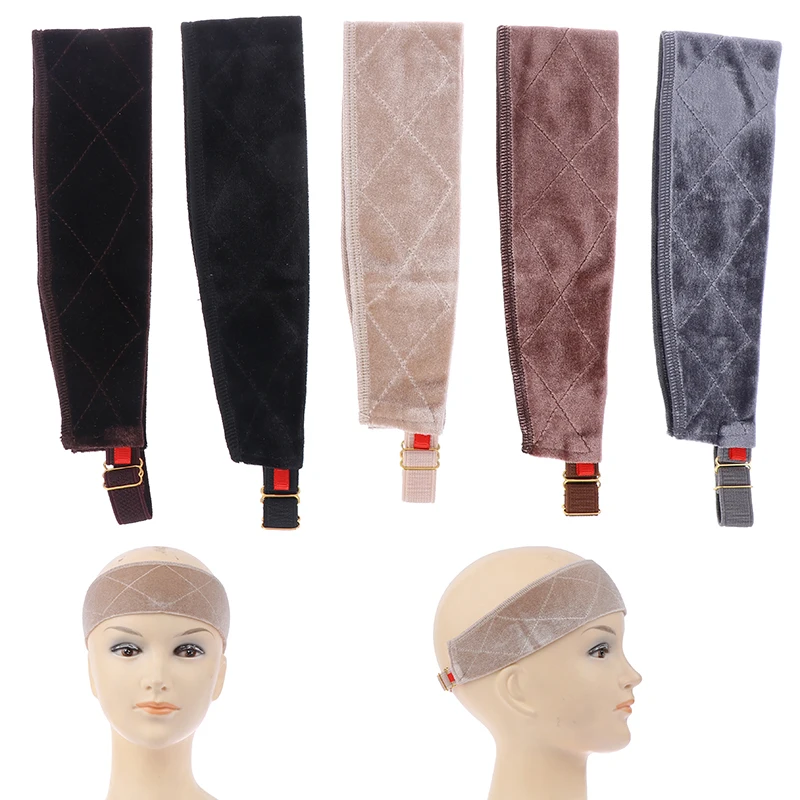 

New Arrival Hand Made Non-Slip Wig Grip Band With Double Sided Velvet Adjustable Wig Hair Band Headband In Brown/Black/Blonde