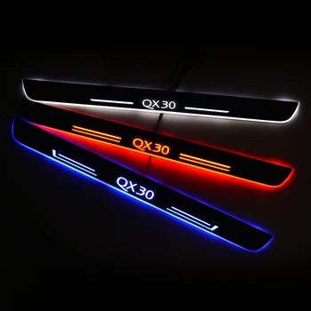 

AOGENIU LED Door Sill Streamed For INFINITI QX30 2016-2020 Scuff Plate Acrylic Door Sills Car Sticker Accessories