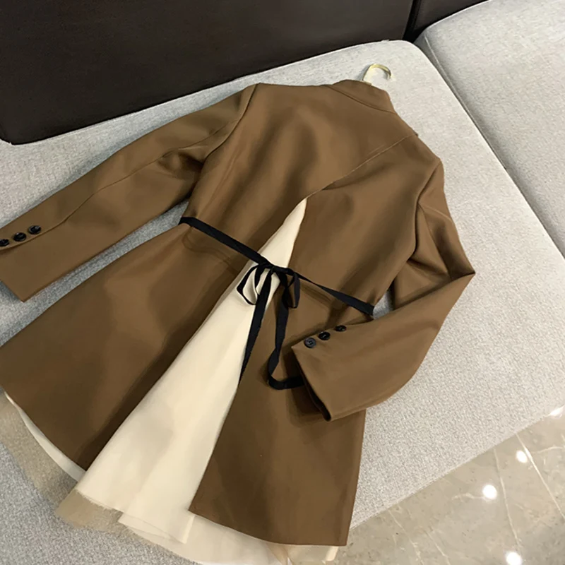HIGH STREET новейшее стильное дизайнерское платье женские пуговицы лоскутное платье верхняя одежда