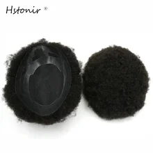 Hstonir мужской афро парик моно кружево с NPU супер кудрявые волосы парик индийские волосы remy мужские волосы кусок H022