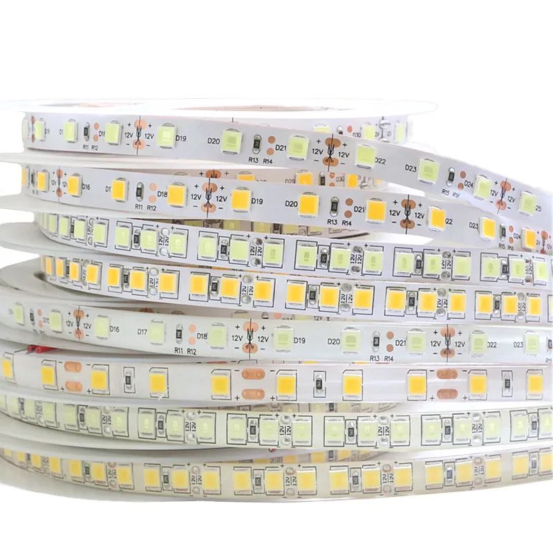 DC12V Светодиодная лента 5054 5050 5 м 300/600 светодиодный 12 В гибкий светодиодный ленточный светильник 60 светодиодный/м 120 светодиодный/м светильник Холодный белый Теплый белый RGB светильник s
