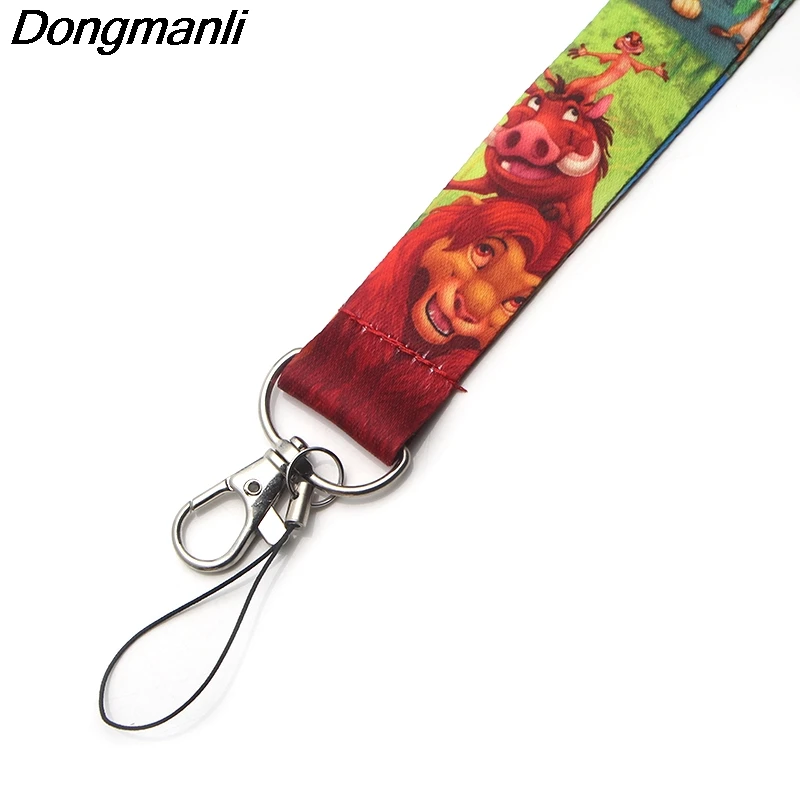PC185 брелок короля льва Lanyards держатель удостоверения личности ID карта Пропуск Тренажерный зал мобильный телефон USB бейдж держатель ключевой ремень