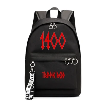 

Mochila Girls Back Pack Backbag Trippie Redd School Bag Travel Laptop Shoulder Bags for Teenager Lady Pink Black Bookbag Plecak