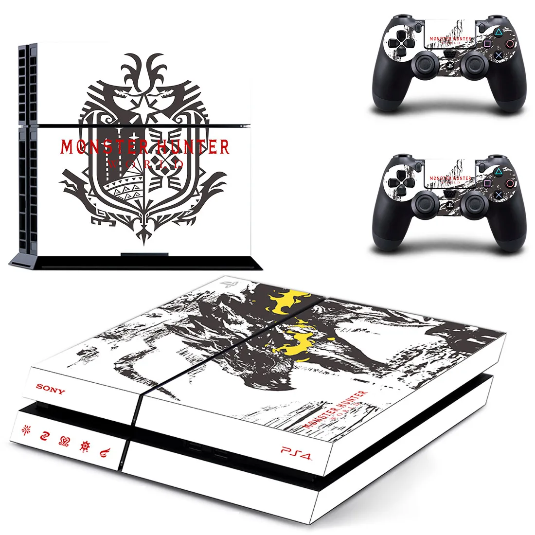 Наклейка для PS4 s Monster Hunter: World PS 4 Skin sticker Play station 4 наклейки Pegatinas для консоли playstation 4 и 2 контроллера
