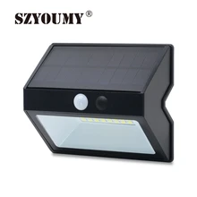 SZYOUMY 48 led лампа на солнечной батарее с датчиком движения для дома 4 режима 900 люмен Открытый аварийный безопасность сад Солнечный настенный светильник