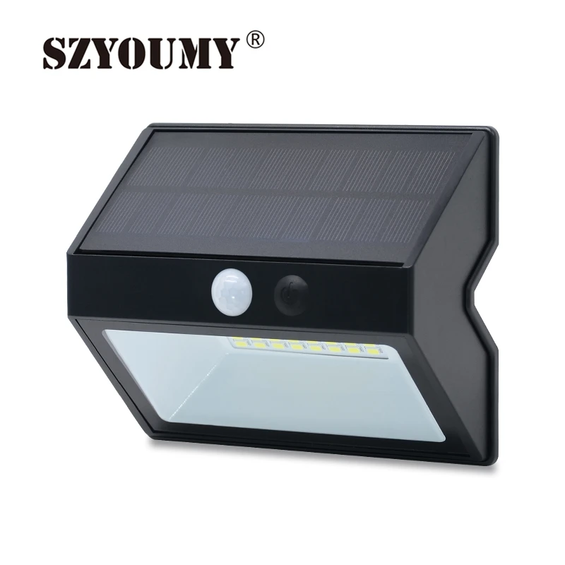 

SZYOUMY 48 led Solar Motion Sensor Light For Home 4 Mode 900Lumens Outdoor Emergency Security Garden Solar Wall Light