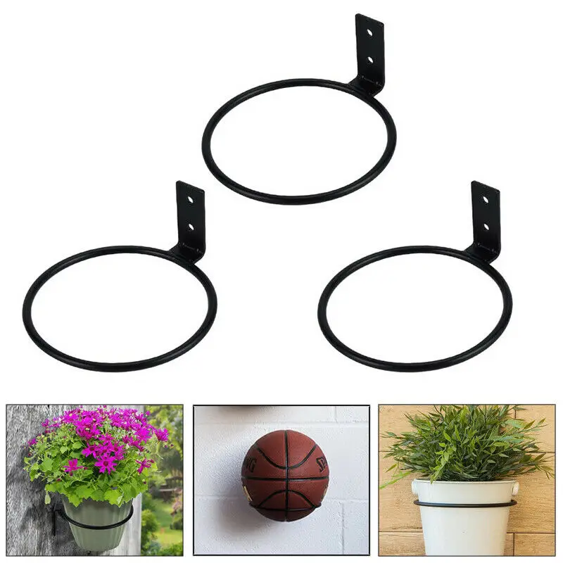 Flower Pot Holder Ring Wall Mounted Metal Wall Flower Holder Pots 4