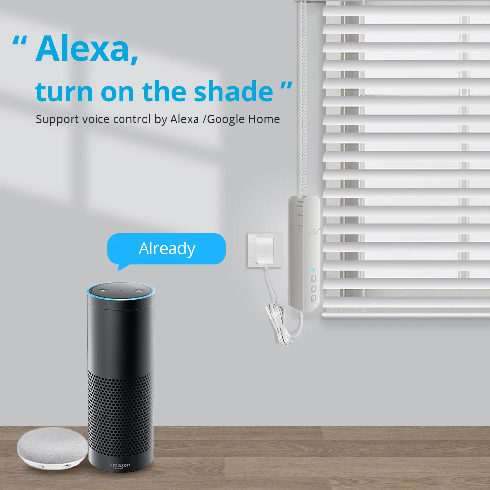 Assistente de Controle Zemismart Tuya Wifi Rolo Sombra Motorista Cego Motor Inteligente Vida Aplicativo Temporizador Alexa Google Voz - Image 2