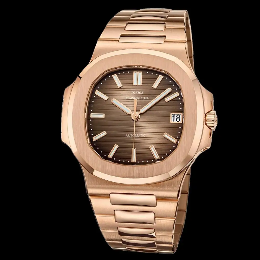 

Rose Gold luxury watch AAA designer brand automatic mechanical movement sapphire watch