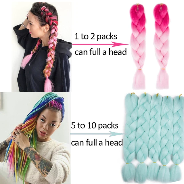 Rainbow Braiding Hair Extension