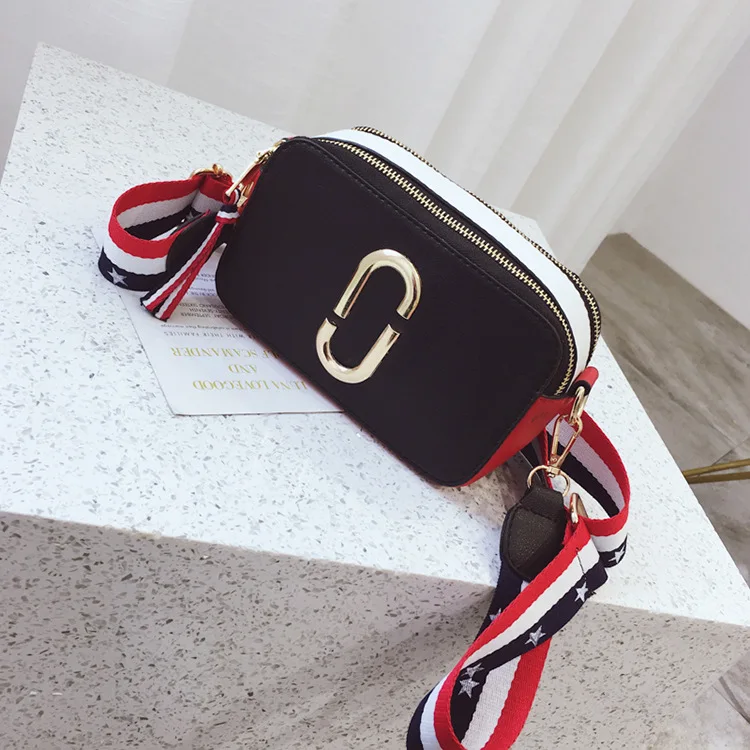 

Broadband Shoulder Bag Summer Small Bag Hipster Students Bag Women's 2019 New Style Wide-Strap WOMEN'S Bag Square Sling Bag