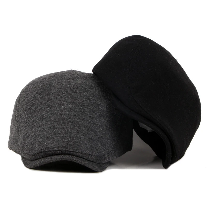 Black Adjustable Новинка, стильная женская шапка Duckbill, весна, осень, зима, уличная вязаная шапка, хлопок, корейский стиль, мужская, регулируемая - Цвет: Black Adjustable