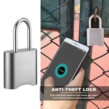 

Smart Bluetooth Password Lock Phone APP Waterproof Anti-theft Padlock Remote Authorization Home Keyless Door Lock