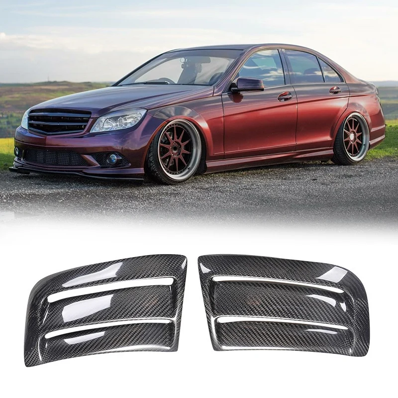 Car Carbon Fiber Air Vent Duct Cover Side Insert Trim Sticker for Mercedes Benz W204 C63 AMG 08-11 | Автомобили и мотоциклы