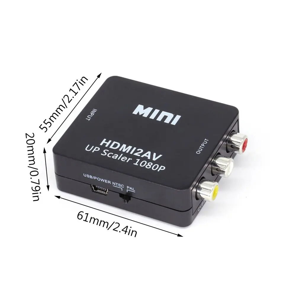 1080P HDMI в RCA AV/CVSB L/R адаптер видео конвертер HDMI2AV адаптер конвертер для NTSC PAL выход HDMI в AV адаптер
