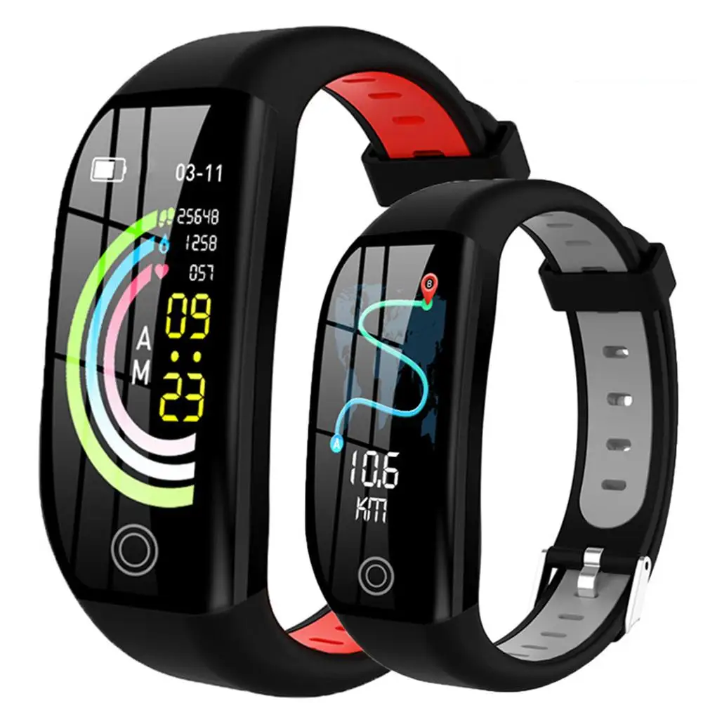 

New Arrival F21 Colored Screen Heart Rate Blood Pressure Monitor Waterproof Smart Bracelet