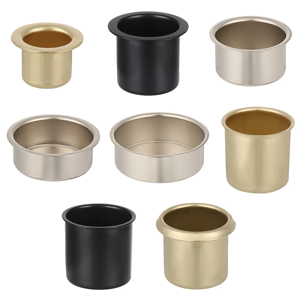 Round Empty Tins Small Metal Candle Cups Plating Tealight Wax Holder