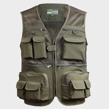 

Men's Summer Pro Journalist Photographer Studio Work Multifunctional Vest Tactical Vest Coat Fashion Mesh Work Sleeveless Jacket