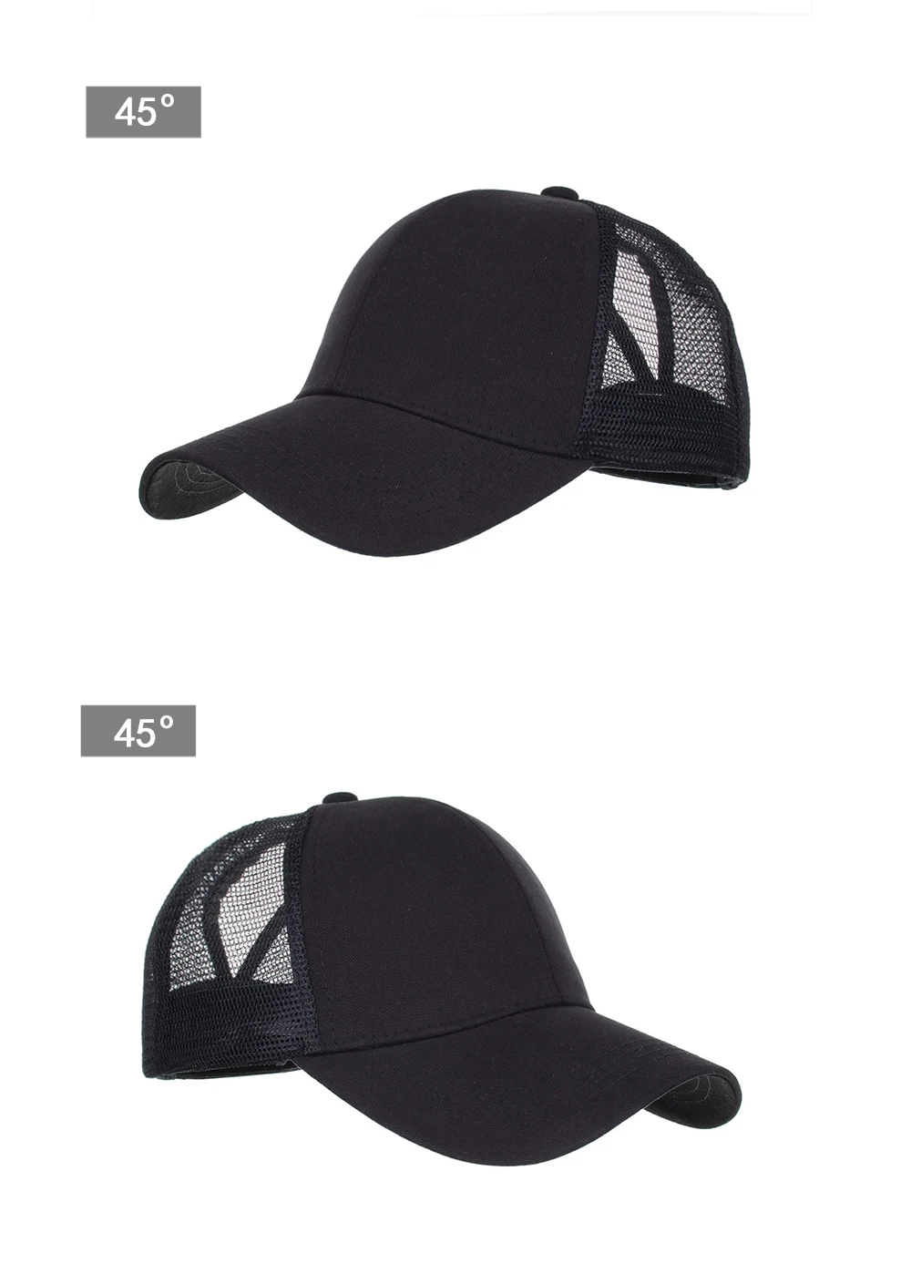 Joymay "конский хвост", Бейсбол Кепки Для женщин грязный булочка Snapback шапки летняя Шапки Повседневное Регулируемый Кепки s Прямая принимаем B654
