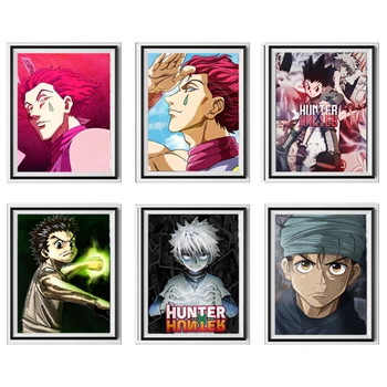 

Hunter X Hunter Anime Art Poster Killua Magician Hosika Ging Gon Freecss Fabric Canvas Art Print,8 x 10 Inches,No Frame