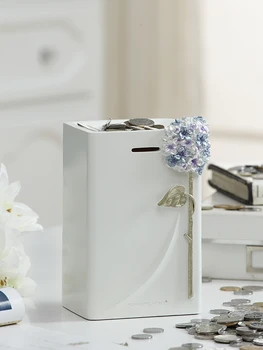 

Funny Cute Safe Money Box Adult Nordic Wedding Save Box Dispenser Coin Counter Objet Decoration Maison Resin Piggy Bank KK60CX