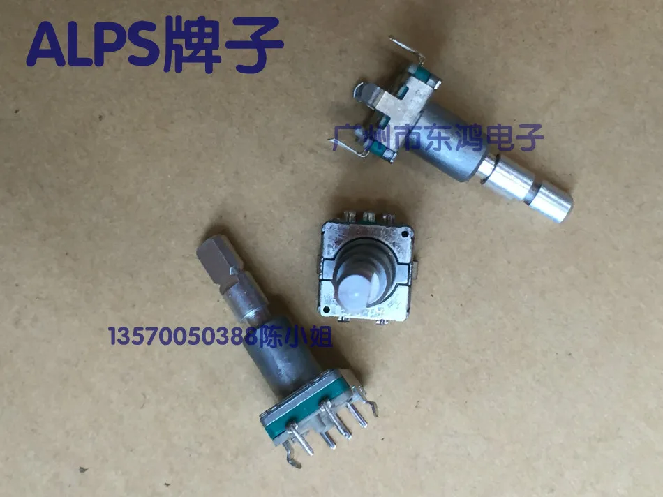 

2PCS/LOT ALPS Alps type EC11 encoder with switch non positioning 15 pulse fine shaft length 22mm