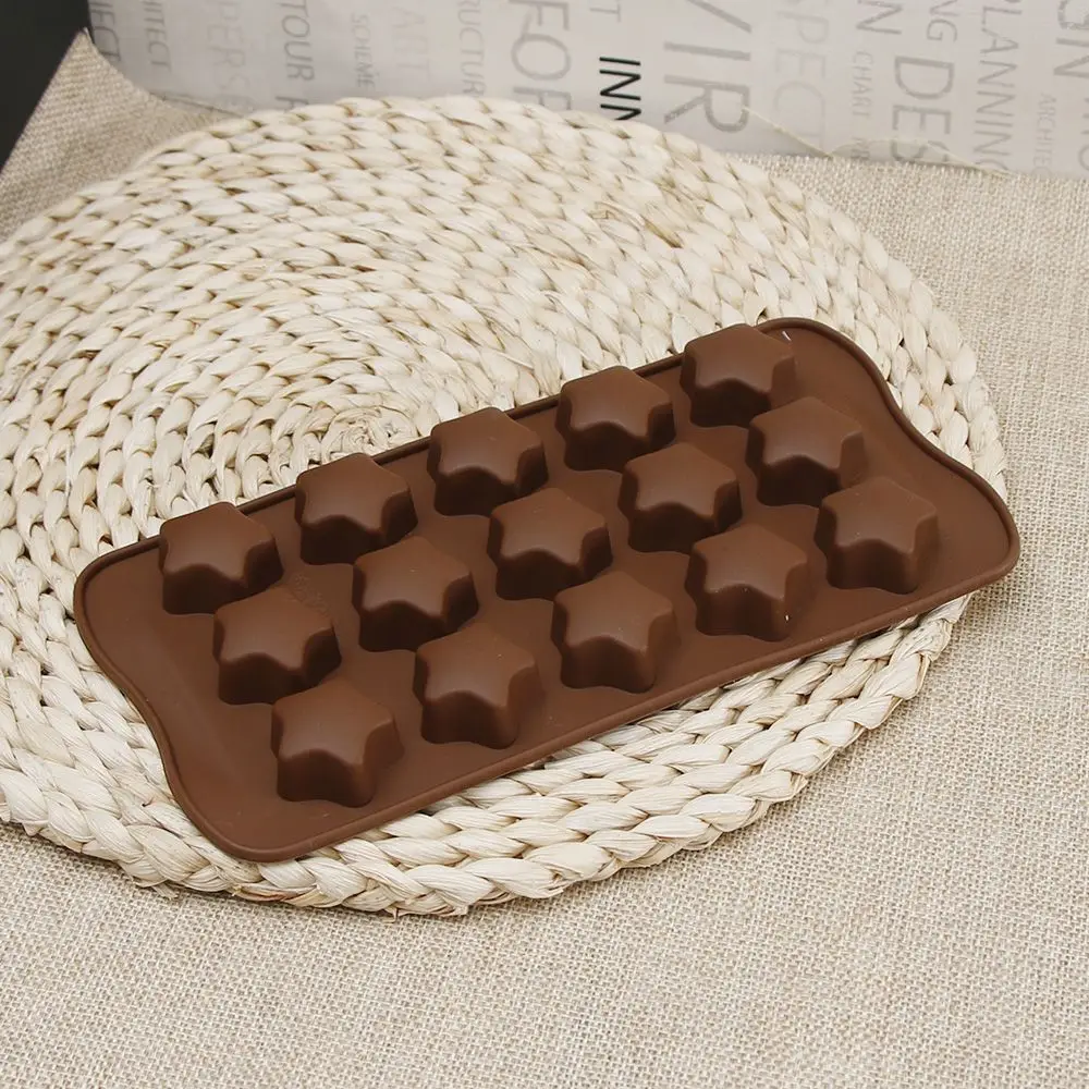 1 шт. силиконовые ледяные кубики 15 решеток DIY шоколадная звезда формы силиконовые формы для пирога формы