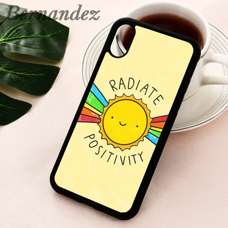 Bernandez Radiate Positivity TPU Silicone Rubber phone case cover for iPhone 5 5S 6 6S 7 8 plus X Xs 11 12 Mini Pro Max XR | Мобильные