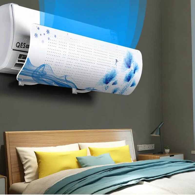 Домашний Einstellbare Klimaanlage Abdeckung Windschutzscheibe Klimaanlage Schallwand Schild Wind Guide Monat Gerade Anti-wind Schild