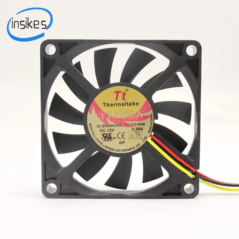 Оригинальный TT-7010A FD127010HB DC 12V 0.36A 3 провода 7010 7 см 70*70*10 мм вентилятор | Электроника