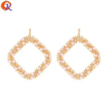 

Cordial Design 50Pcs 25*29MM Jewelry Accessories/DIY/Imitation Pearl/Square Ring Shape/Earring Making/Hand Made/Earring Findings