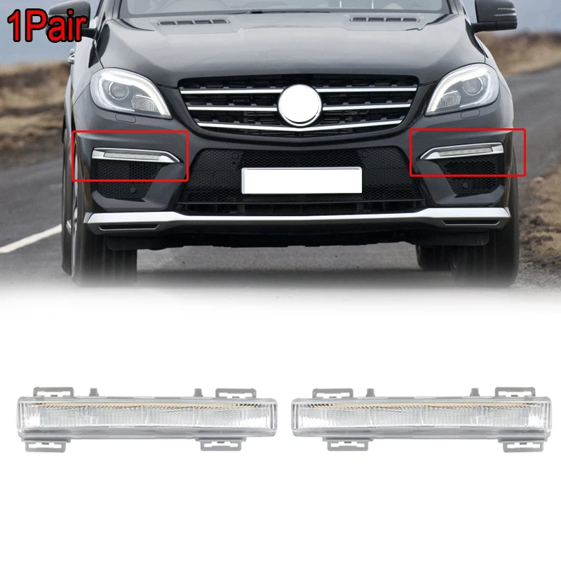 1 Pcs LED DRL Daytime Running Light Lamp for Mercedes Benz W166 ML-Class ML500 X204 ML350 12-15 A2049065401 | Автомобили и
