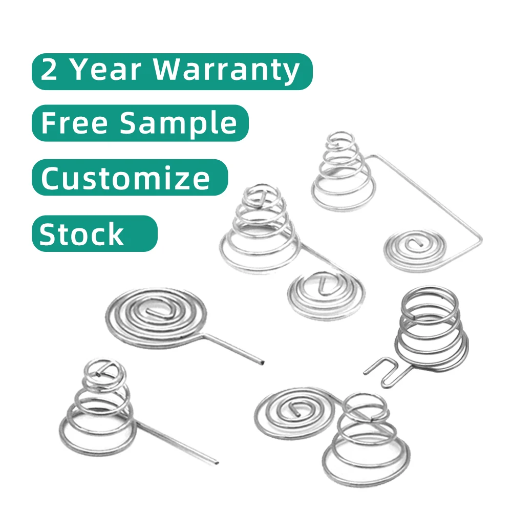 FINEWE6PCSAAABatteryNegativeandPositiveCoilsSpringContact